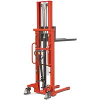 Hydraulik-Stapler BASIC PSM 1.0 mit Zweifach-Teleskop-Hubgerüst, Hubhöhe 2.500 mm, Tragfähigkeit 1.000 kg von Basic