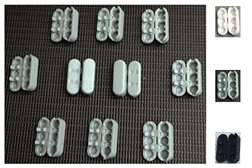 10 Stück EFIXS Kettenverbinder aus PVC - grau - für Kugeldurchmesser bis 4,5 mm - Nicht selbstauslösend - für Rolloketten, Perlenketten, Lamellenvorhangketten, Kugelketten oder Jalousienketten von EFIXS
