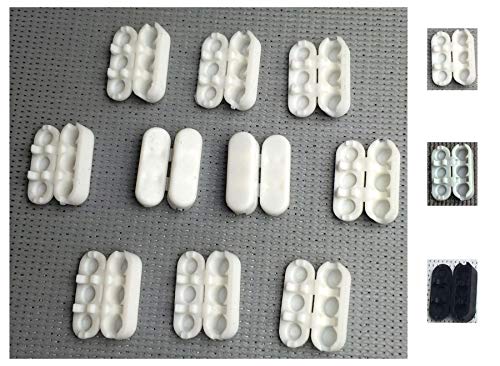 10 Stück EFIXS Kettenverbinder aus PVC - Weiss - für Kugeldurchmesser bis 4,5 mm - Nicht selbstauslösend - für Rolloketten, Perlenketten, Lamellenvorhangketten, Kugelketten oder Jalousienketten von EFIXS