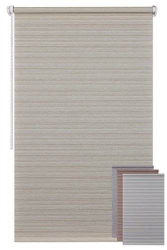 Der Jalousienladen EFIXS Minirollo - Modell: Natura - beige - OHNE Bohren - Stoffbreite: 75 cm - Höhe: 150 cm - seitlich verspannt - Sichtschutz - lichtdurchlässig von Der Jalousienladen
