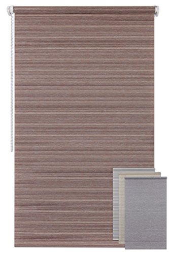 Der Jalousienladen EFIXS Minirollo - Modell: Natura - braun - OHNE Bohren - Stoffbreite: 70 cm - Höhe: 230 cm - seitlich verspannt - Sichtschutz - lichtdurchlässig von Der Jalousienladen