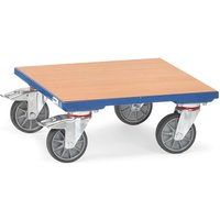 fetra® Kistenroller mit Holzplattform, TK 400 kg, Ladefläche BxT 500 x 500 mm von fetra®