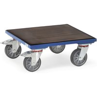 fetra® Kistenroller mit Riefengummi, TK 400 kg, Ladefläche 600 x 600 mm von fetra®