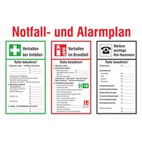 SafetyMarking® Notfall- und Alarmplan, HxB 400 x 600 mm, Kunststoff von SafetyMarking®