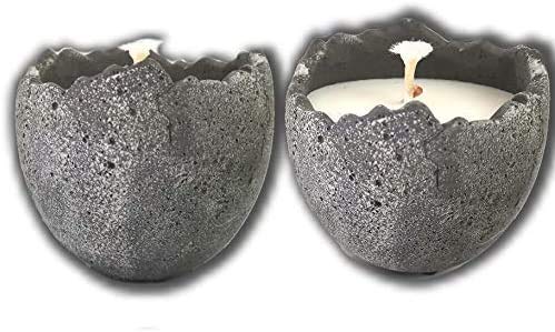 Der Perlenspieler® - Mini-Kerzenschmelzer aus Beton im Eierschalen-Design-ca. 10 cm x 10 cm von Der Perlenspieler
