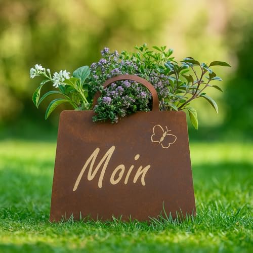 Der-Porzellan-Laden Edelrost Tasche Moin mit Schmetterling, bepflanzbar aus Metall in Rostfarben, 1 Stück, 32 x 30 cm – dekorative Pflanzgefäße für Innen- und Außenbereich Der-Porzellan-Laden Edelrost Tasche Moin mit Schmetterling, bepflanzbar aus Metall in Rostfarben, 1 Stück, 32 x 30 cm – dekorative Pflanzgefäße für Innen- und Außenbereich von Der-Porzellan-Laden