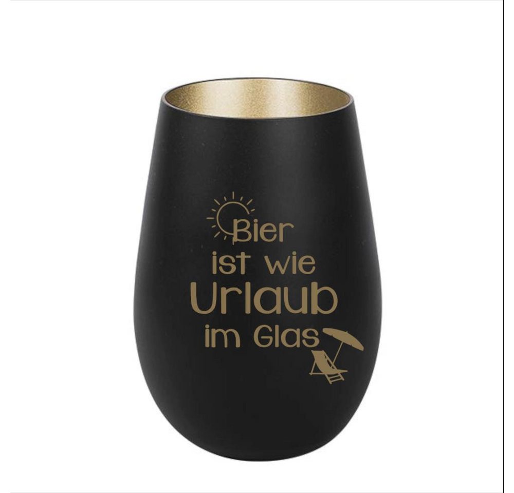 Der Porzellan-Laden Windlicht Graviertes Windlicht: Einzigartiges humorvolles Geschenk - 'Bier ist von Der Porzellan-Laden