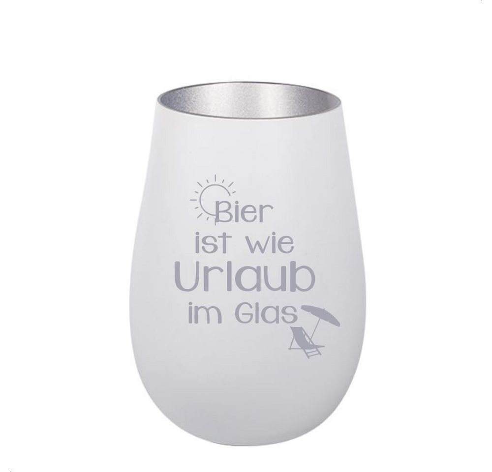 Der Porzellan-Laden Windlicht Graviertes Windlicht: Einzigartiges humorvolles Geschenk - 'Bier ist von Der Porzellan-Laden