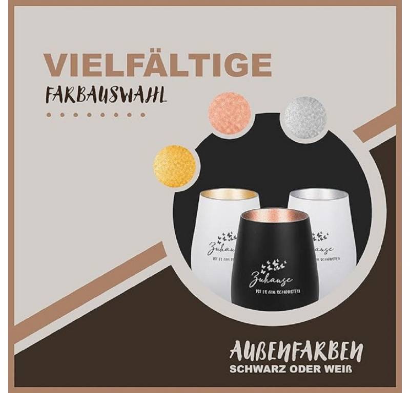 Der Porzellan-Laden Windlicht Romantisches Windlicht: 'I love you to the moon & back'. Perfekt für von Der Porzellan-Laden