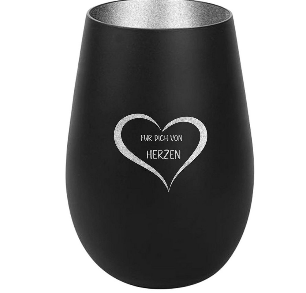 Der Porzellan-Laden Windlicht Windlicht mit Gravur 'Für dich von Herzen' – Handgefertigtes Geschenk Der Porzellan-Laden Windlicht Windlicht mit Gravur 'Für dich von Herzen' – Handgefertigtes Geschenk von Der Porzellan-Laden