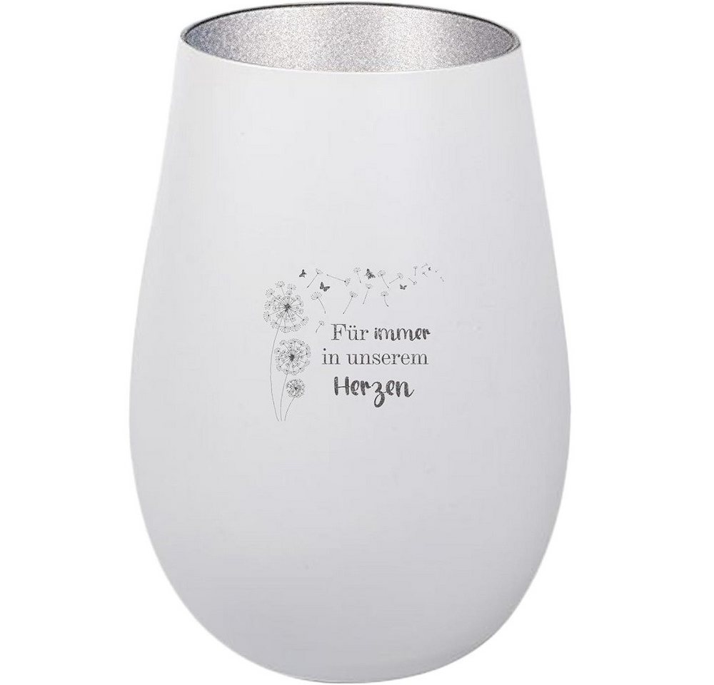 Der Porzellan-Laden Windlicht Trauerlicht mit Gravur 'Für immer in unserem Herzen' – Gefühlvolles Der Porzellan-Laden Windlicht Trauerlicht mit Gravur 'Für immer in unserem Herzen' – Gefühlvolles von Der Porzellan-Laden