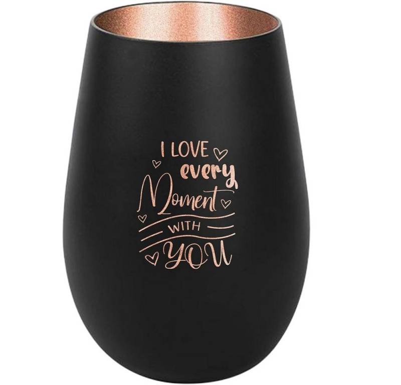 Der Porzellan-Laden Windlicht Personalisiertes Windlicht: 'I love every Moment with you.' Perfektes von Der Porzellan-Laden