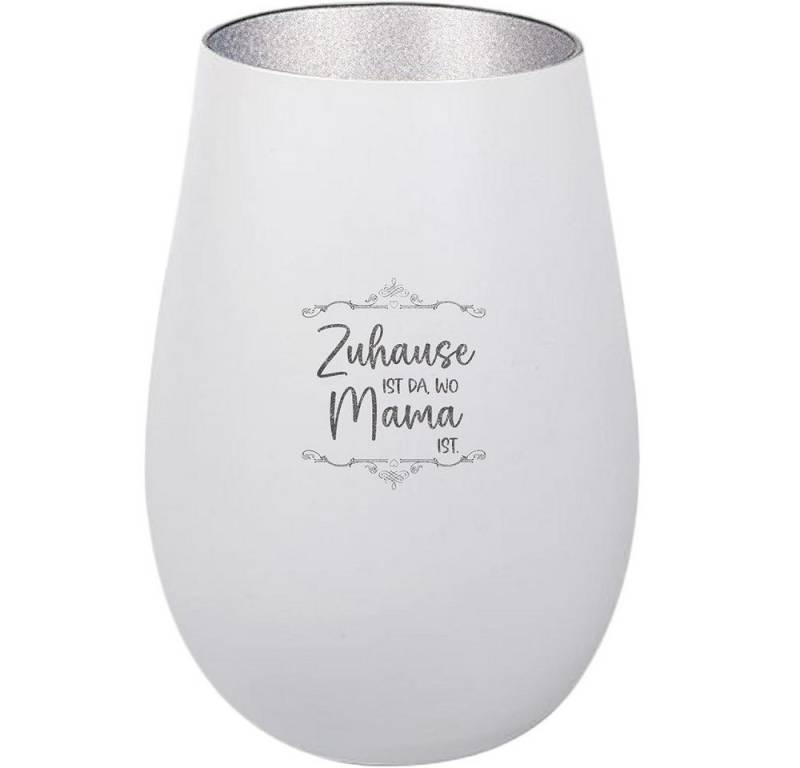Der Porzellan-Laden Windlicht Heimeliges, inspirierendes Windlicht: 'Zuhause ist da, wo Mama ist.' von Der Porzellan-Laden