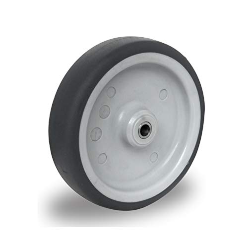 Einbaurad 125 mm Thermoplastisches Gummi "Edelstahl" Einbaurad 125 mm Thermoplastisches Gummi "Edelstahl" von der ROLLENDE SHOP