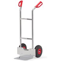 fetra® Alu-Stapelkarre, Tragkraft 150 kg, Schaufel BxT 320 x 250 mm, Luft-Bereifung von fetra®