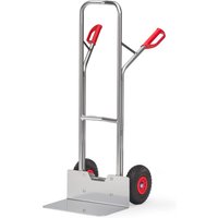 fetra® Alu-Stapelkarre, Tragkraft 200 kg, Schaufel BxT 480 x 300 mm, PU-Bereifung von fetra®