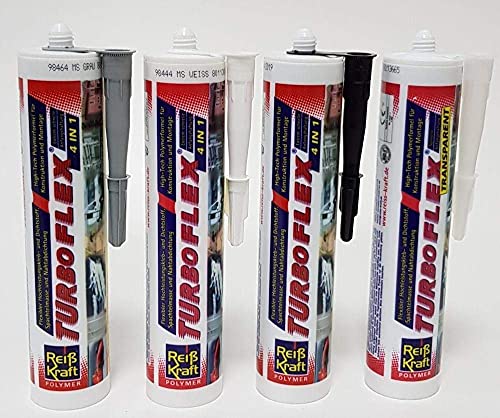 Reiß Kraft Turboflex 4in1 Kleb-& Dichtstoff 290 ml Montagekleber Baukleber (10x290 ml, Weiß) von Der Schraubenladen