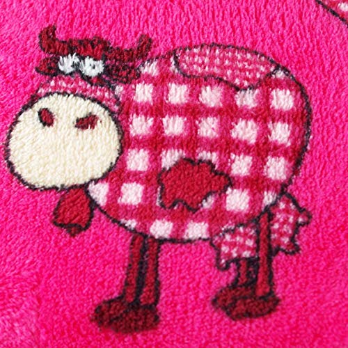 Kuscheldecke Microfaser Kühe Farbe wählbar Babydecke 100x150cm Baby Decke, Farbe:pink von Der Schwarze Mann