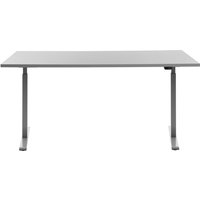 Topstar® Schreibtisch E-Table, BxT 1.600 x 800 mm, elektrisch höhenverstellbar, lichtgrau/lichtgrau von Topstar®