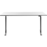Topstar® Schreibtisch E-Table, BxT 1.600 x 800 mm, elektrisch höhenverstellbar, weiß/lichtgrau von Topstar®
