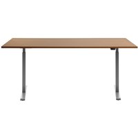 Topstar® Schreibtisch E-Table, BxT 1.800 x 800 mm, elektrisch höhenverstellbar, Buche/lichtgrau von Topstar®