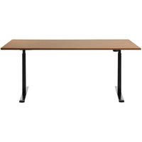 Topstar® Schreibtisch E-Table, BxT 1.800 x 800 mm, elektrisch höhenverstellbar, Buche/schwarz von Topstar®