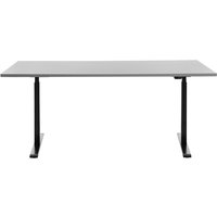 Topstar® Schreibtisch E-Table, BxT 1.800 x 800 mm, elektrisch höhenverstellbar, lichtgrau/schwarz von Topstar®