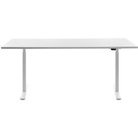 Topstar® Schreibtisch E-Table, BxT 1.800 x 800 mm, elektrisch höhenverstellbar, weiß/weiß von Topstar®