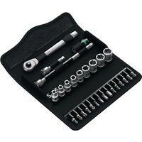 Steckschlüsselsatz 1/4 Zoll 28 teilig sw 5,5 bis sw 13 Zyklop Metal switch Knarre von Wera