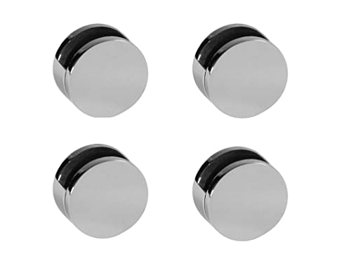 4 Stück Spiegelhalter Glashalter Glasstärke 4-6mm Spiegelhalterung (Chrom) mit Schaumgummi Schutz von Der-beste-Preis