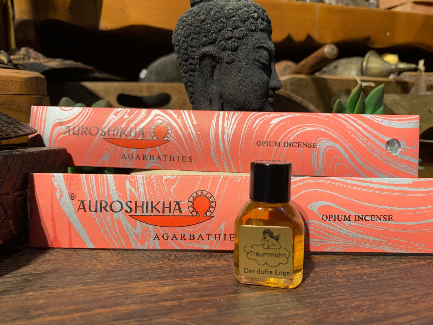 Der dufte Engel Raumduft Set Duftöl mit Auroshikha Räucherstäbchen (3er Set, 1x Duftöl 7ml, 2x 10g Räucherstäbchen), Raumduft, Raumduftverbesserer von Der dufte Engel