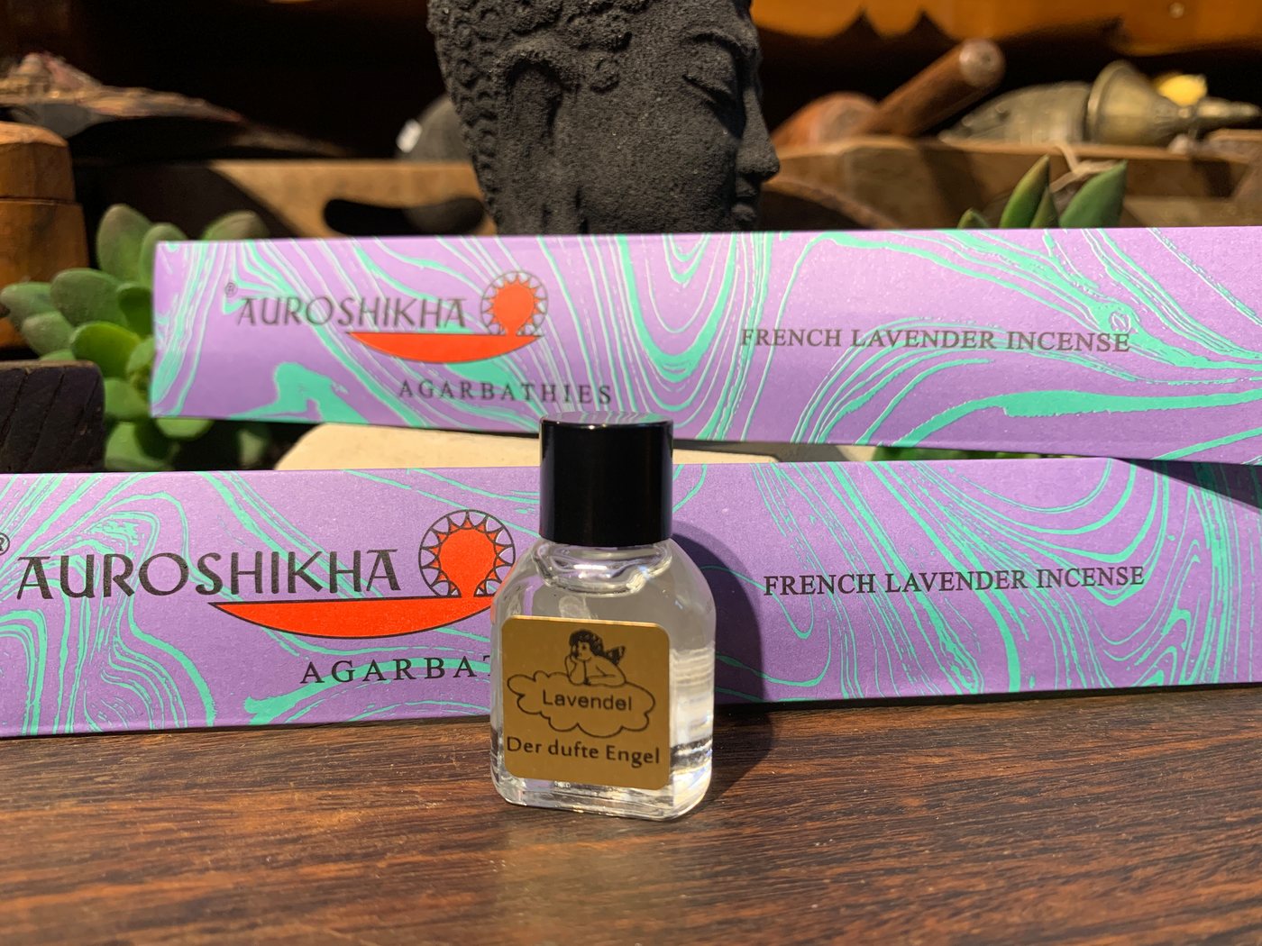 Der dufte Engel Raumduft Set Duftöl mit Auroshikha Räucherstäbchen (3er Set, 1x Duftöl 7ml, 2x 10g Räucherstäbchen), Raumduft, Raumduftverbesserer von Der dufte Engel