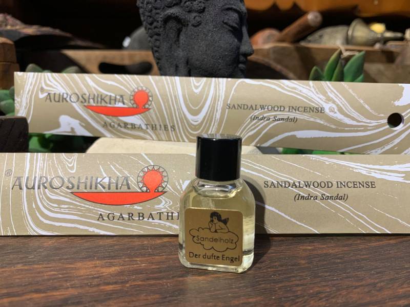 Der dufte Engel Raumduft Set Duftöl mit Auroshikha Räucherstäbchen (3er Set, 1x Duftöl 7ml, 2x 10g Räucherstäbchen), Raumduft, Raumduftverbesserer von Der dufte Engel