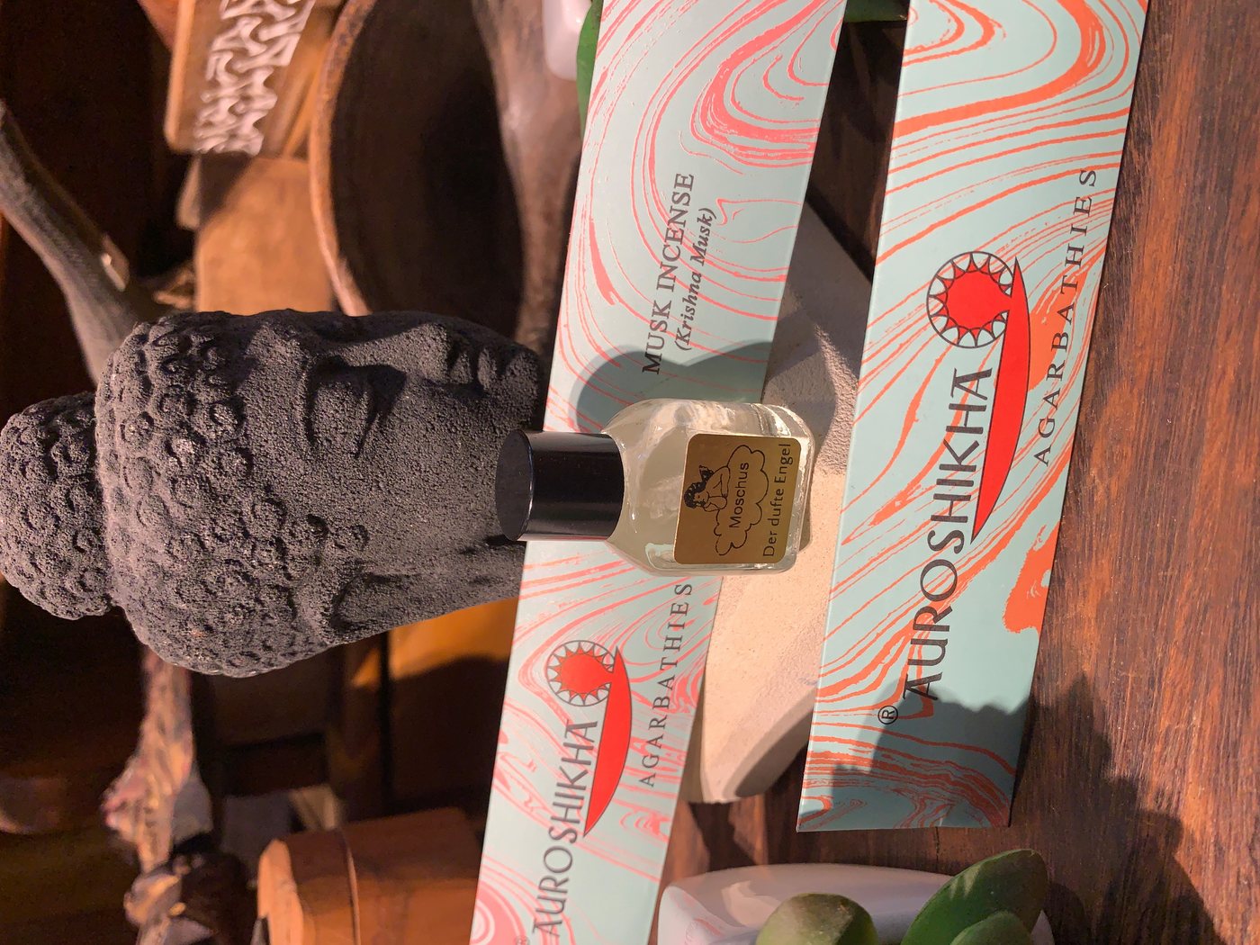 Der dufte Engel Raumduft Set Duftöl mit Auroshikha Räucherstäbchen (3er Set, 1x Duftöl 7ml, 2x 10g Räucherstäbchen), Raumduft, Raumduftverbesserer von Der dufte Engel