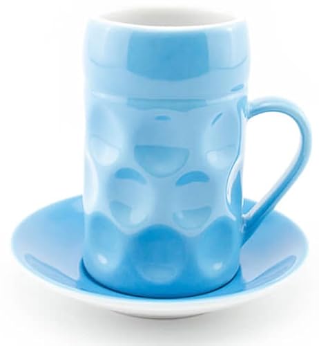 Der kleine MUC - MiniMUC – Exclusives Porzellan Set für Espresso, Schnaps. Modell Bavarian Blue Sky (hellblau) von Der kleine MUC