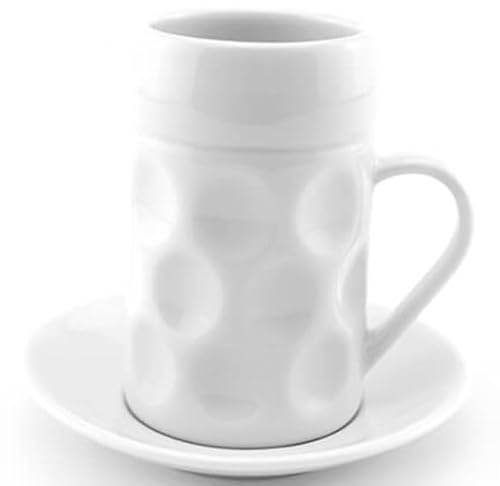 Der kleine MUC - MiniMUC – Exclusives Porzellan Set für Espresso, Schnaps. Modell Isar Glow (weiss) von Der kleine MUC