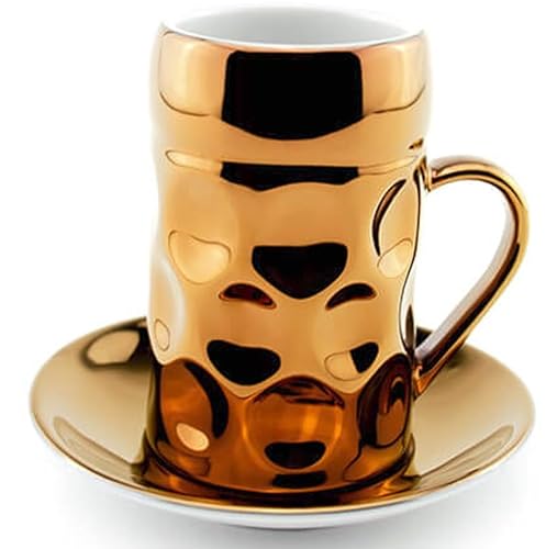 Der kleine MUC - MiniMUC – Exclusives Porzellan Set für Espresso, Schnaps. Modell Wiesn Diva (rosé-gold) von Der kleine MUC