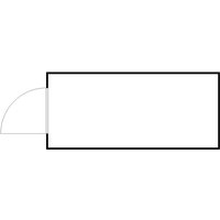 FLADAFI® Materialcontainer 10m², verzinkt, zerlegt, mit Holzfußboden, Maße außen 5080x2170x2150 mm, Einzelflügeltür, mittig in Stirnseite von FLADAFI®