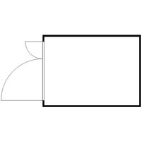 FLADAFI® Materialcontainer 6m², verzinkt, zerlegt, mit Holzfußboden, Maße außen 3050x2170x2150 mm, Doppelflügeltür (asymmetrische Teilung), mittig in Stirnseite von FLADAFI®