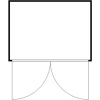 FLADAFI® Materialcontainer 6m², verzinkt, zerlegt, mit Holzfußboden, Maße außen 3050x2170x2150 mm, Doppelflügeltür, mittig in Breitseite von FLADAFI®