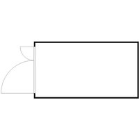 FLADAFI® Materialcontainer 8m², verzinkt, zerlegt, mit Holzfußboden, Maße außen 4050x2170x2150 mm, Doppelflügeltür (asymmetrische Teilung), mittig in Stirnseite von FLADAFI®