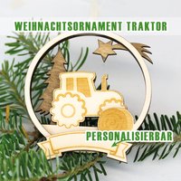 Traktor Weihnachtsornament - Personalisiert Traktor Weihnachtsornament - Personalisiert von DerDesignStadl