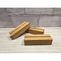 2Er Set Fotohalter Postkartenhalter Menükartenhalter Eiche von DerHolzkeller