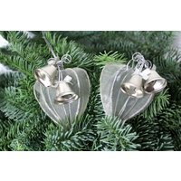 Alter Weihnachtsschmuck 2 Vintage Christbaum Herzen Mit Glöckchen Christbaumkugeln Deko Für Weihnachten Silber 40Er Jahre Alter Weihnachtsschmuck 2 Vintage Christbaum Herzen Mit Glöckchen Christbaumkugeln Deko Für Weihnachten Silber 40Er Jahre von DerKleineShabbyLaden