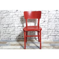 Shabby Bauhausstuhl Theater Stuhl Küchenstuhl Aus Holz Rot 60Er Jahre Chic Möbel Vintage Landhaus Country Shabby Bauhausstuhl Theater Stuhl Küchenstuhl Aus Holz Rot 60Er Jahre Chic Möbel Vintage Landhaus Country von DerKleineShabbyLaden