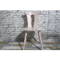 Shabby Sprossenstuhl Küchenstuhl Holzstuhl Stuhl Aus Holz Rosé Rosa 60Er Jahre Chic Möbel Vintage Landhaus Country von DerKleineShabbyLaden
