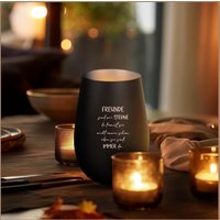 Personalisiertes Windlicht - Freunde Sind Wie Sterne Elegantes Für Freundschaft Ideal Als Geschenk Schwarzes Glas Personalisiertes Windlicht - Freunde Sind Wie Sterne Elegantes Für Freundschaft Ideal Als Geschenk Schwarzes Glas von DerPorzellanLadenDE