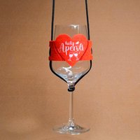 Aperol Weinglashalter Zum Umhängen | Glas Halter Filz Dtf Weiß Bedruckt in Terra Mit Aus Wählbarem Spruch Aperol Weinglashalter Zum Umhängen | Glas Halter Filz Dtf Weiß Bedruckt in Terra Mit Aus Wählbarem Spruch von DerTaschenmacher