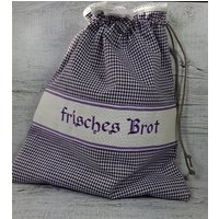 Wiederverwendbarer Bestickter Brotbeutel, Brotleinensack Mit Edler Stickerei Im Landhausstil von DerXteStich