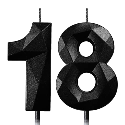 Geburtstagskerzen Zahlen Kerze 18 Tortendeko 18. Geburtstag Kerzen Geburtstag Schwarz Zahlen Geburtstagskerzen für Torte Geburtstagskerzen Zahlen Kerze 18 Tortendeko 18. Geburtstag Kerzen Geburtstag Schwarz Zahlen Geburtstagskerzen für Torte von Deratta